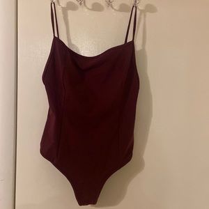 Bodysuit wine color free People